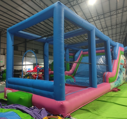 वाणिज्यिक ग्रेड पीवीसी बड़ी inflatable पानी स्लाइड उछाल घर Combo उछाल महल