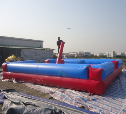 उच्च गुणवत्ता वाले पीवीसी इन्फ्लेटेबल जousting एरिना बच्चों का ग्लेडिएटर फाइटिंग कोर्ट स्टिक्स के साथ ब्लोअर सहित - ट्रैम्पोलिन पार्कों के लिए