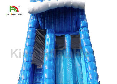 वयस्क के लिए ब्लू सिंगल लेन आउटडोर Inflatable पानी स्लाइड 15 * 5m EN71