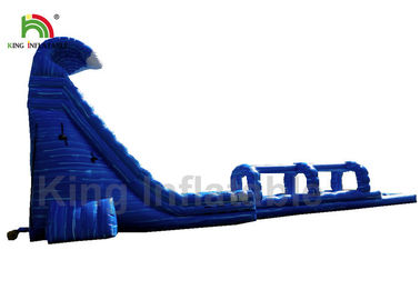 वयस्क के लिए ब्लू सिंगल लेन आउटडोर Inflatable पानी स्लाइड 15 * 5m EN71