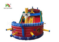 बच्चा / समुद्री डाकू जहाज कॉम्बो बाउंसर स्लाइड के लिए ब्लोअर के साथ लाल Inflatable कूद महल