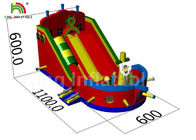 बच्चा / समुद्री डाकू जहाज कॉम्बो बाउंसर स्लाइड के लिए ब्लोअर के साथ लाल Inflatable कूद महल