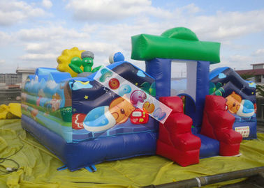 वाणिज्यिक Inflatable मनोरंजन पार्क / चिड़ियाघर कूदते महल 7x7m 0.55 मिमी पीवीसी तिरपाल
