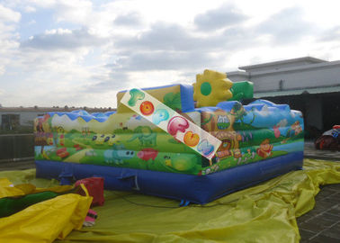 वाणिज्यिक Inflatable मनोरंजन पार्क / चिड़ियाघर कूदते महल 7x7m 0.55 मिमी पीवीसी तिरपाल