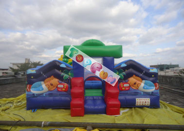 वाणिज्यिक Inflatable मनोरंजन पार्क / चिड़ियाघर कूदते महल 7x7m 0.55 मिमी पीवीसी तिरपाल