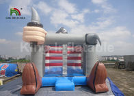 पीवीसी समुद्री डाकू थीम Inflatable कूदते महल बाउंसर 4 एक्स 3 मीटर आउटडोर ग्रे रंग