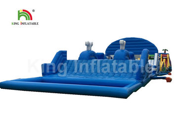 वयस्क CE EN14960 के लिए अनुकूलित 40 मीटर लंबी चुनौती Inflatable बाधा कोर्स