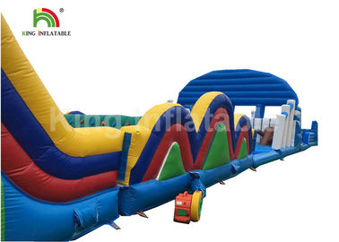वयस्क CE EN14960 के लिए अनुकूलित 40 मीटर लंबी चुनौती Inflatable बाधा कोर्स