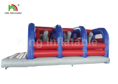 लाल 10x10m विशालकाय बाधा कोर्स Inflatable खेल खेल वयस्क के लिए उलझ के साथ