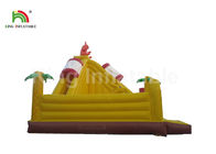 अनुकूलित आकार पीला Inflatable कॉम्बो उछाल हाउस / मज़ा भागो बाधा कोर्स
