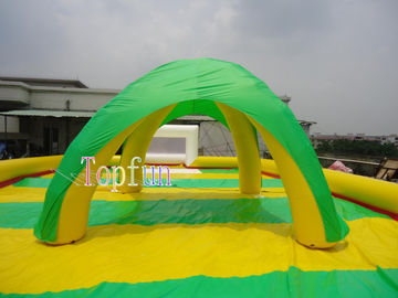 रंगीन Inflatable घटना शादी ग्रीन बीच हाउस टेंट 0.6 मिमी पीवीसी तिरपाल