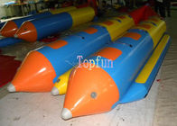 टिकाऊ Inflatable फ्लाइंग मछली / केले का पानी स्लेज Inflatable नाव 8 सीटें / पीवीसी Inflatable केले नाव