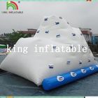 पिछवाड़े सफेद Inflatable पानी हिमशैल / टिकाऊ पीवीसी कस्टम लोगो मुद्रित पानी खिलौना