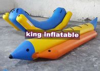Durable Yellow / Blue Inflatable Seesaw Totter PVC Water Toy With Banana Boat