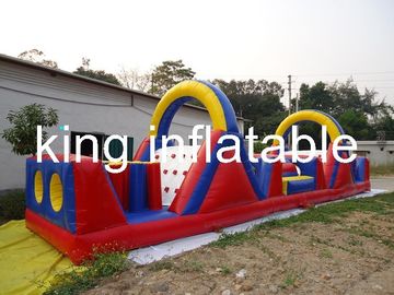 Inflatable मनोरंजन पार्क विशाल पीवीसी बच्चों आउटडोर Inflatable बाधा कोर्स
