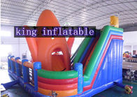 बच्चों और वयस्कों के लिए स्लाइड के साथ पीवीसी रंगीन Inflatable मनोरंजन पार्क