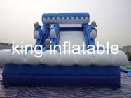 0.55 मिमी पीवीसी तिरपाल Inflatable सूखी स्लाइड ब्लू / व्हाइट स्लाइड मनोरंजन के लिए संलग्न है