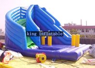 पूल एन बाधा खेल सीई अनुकूलित के साथ ब्लू टिकाऊ Inflatable पानी स्लाइड