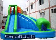 बच्चों के लिए 7 x 3m प्यारा Inflatable पानी स्लाइड पीला प्लेटो पीवीसी तिरपाल पूल स्लाइड