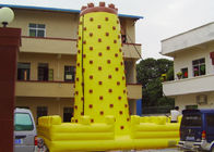 पीला लंबा Inflatable खेल खेल / मज़ा के लिए Inflatable चढ़ाई दीवार