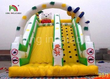 Inflatable पीवीसी तिरपाल पशु किंगडम सूखी स्लाइड, 7 x 5 मीटर बालवाड़ी कस्टम स्लाइड