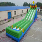 आउटडोर / किराए के लिए ट्रिपल लेन विशालकाय Inflatable पानी स्लाइड रंगीन