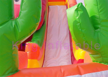 प्लेटो पीवीसी द्वारा कार्टून कार सजावट Inflatable सूखी स्लाइड बच्चों आउटडोर पिछवाड़े स्लाइड