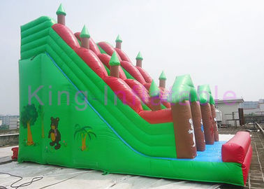 आउटडोर विशालकाय Inflatable वन पार्क थीम शुष्क स्लाइड ज्वलंत पशु किराए पर लेने के लिए