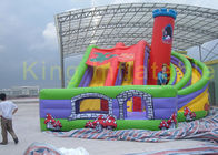 कैसल के साथ महान Inflatable सूखी स्लाइड स्वर्ग / बच्चों के लिए मज़ा फिसलने