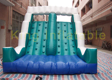 सीई ग्रीन विशाल Inflatable बाधा कोर्स सूखी दीवार पर चढ़ने के साथ स्लाइड