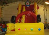बच्चों के लिए 7 * 4 * 5.5 मीटर Inflatable सूखी स्लाइड जोकर थीम पीवीसी उछाल घरों