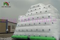पानी पार्क के लिए 0.9 मिमी पीवीसी तिरपाल सफेद / हरे रंग की Inflatable पानी खिलौना विशालकाय हिमखंड