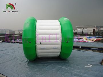 ग्रीन / व्हाइट पीवीसी तिरपाल पानी पार्क के लिए Inflatable पानी गेंद रोलिंग खिलौना