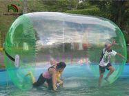 किराये या किराए के लिए पारदर्शी टिकाऊ 1.0 मिमी पीवीसी / PTU Inflatable पानी खिलौना