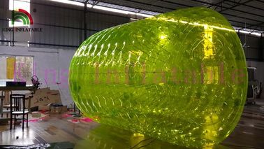 बच्चों के लिए 2.4 m दीया Inflatable पानी रोलिंग खिलौना पीला पीवीसी Inflatable पानी रोलर