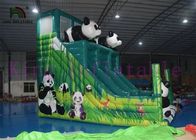 बच्चों के लिए पीवीसी पांडा स्वर्ग Inflatable सूखी स्लाइड टिकाऊ सिंगल लेन स्लाइड