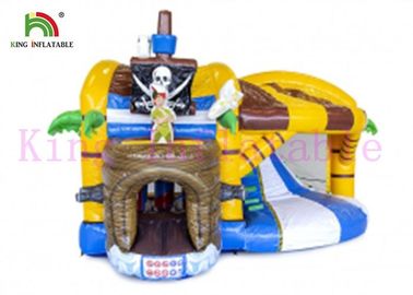 वयस्कों और बच्चों के लिए कस्टम 0.55 मिमी पीवीसी समुद्री डाकू Inflatable कूदते महल OEM रंग