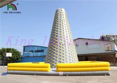 वाणिज्यिक बाहर Inflatable खेल खेल, पीला Inflatable चढ़ाई दीवार
