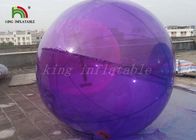 पूल या झील के लिए पानी की गेंद 2 मीटर व्यास पर बैंगनी / नीले बड़े 1.0 मिमी पीवीसी Inflatable