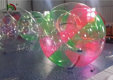 इंद्रधनुष रंग 1.0 मिमी पीवीसी / TPU Inflatable पानी चलना गेंद, बच्चों के लिए पानी ज़ोर बॉल