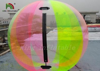 इंद्रधनुष रंग 1.0 मिमी पीवीसी / TPU Inflatable पानी चलना गेंद, बच्चों के लिए पानी ज़ोर बॉल