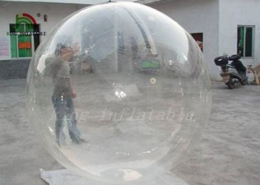 YKK जिपर के साथ स्पष्ट पारदर्शी पीवीसी 2 मीटर दीया Inflatable एक्वा बॉल / पानी की गेंद