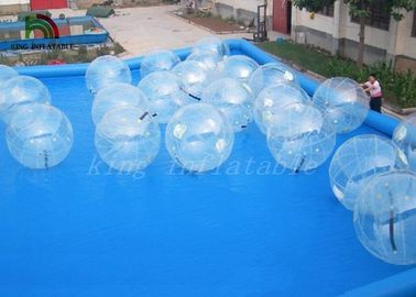 YKK जिपर के साथ स्पष्ट पारदर्शी पीवीसी 2 मीटर दीया Inflatable एक्वा बॉल / पानी की गेंद
