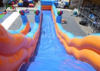 ब्लू / ऑरेंज पीवीसी तिरपाल Inflatable सूखी स्लाइड इको - आउटडोर के लिए अनुकूल