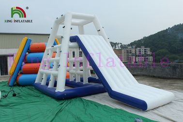 समुद्र, झील के लिए वाणिज्यिक Inflatable पानी खिलौना फ्लोटिंग स्लाइड खेल / एक्वा स्लाइड