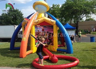 बच्चों के लिए 4 में 1 रंगीन Inflatable खेल खेल पीवीसी तिरपाल पोर्टेबल कॉम्बो खेल