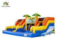 पूल / बाउंसर कॉम्बो खेल का मैदान के साथ पनरोक पीवीसी Inflatable पानी स्लाइड