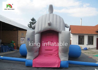 बच्चों के लिए पूल के साथ 6 m उच्च शार्क Inflatable पानी स्लाइड छोटे Inflatable स्लाइड