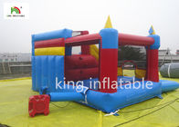 बच्चों के लिए स्लाइड के साथ छोटे रंगीन Inflatable कूद महल वाणिज्यिक