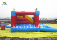बच्चों के लिए स्लाइड के साथ छोटे रंगीन Inflatable कूद महल वाणिज्यिक